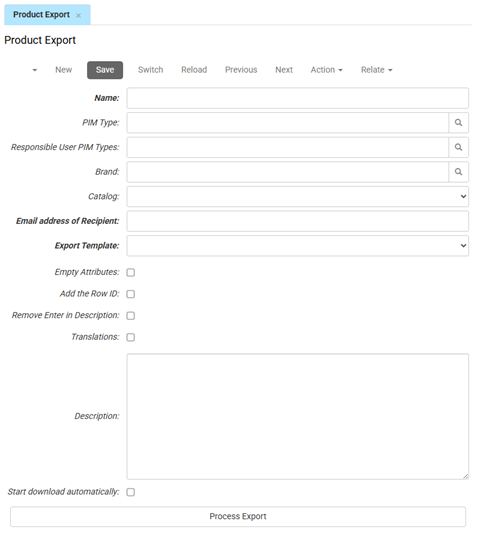 Product export