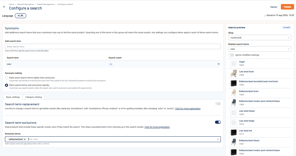 Search Term Exclusion
