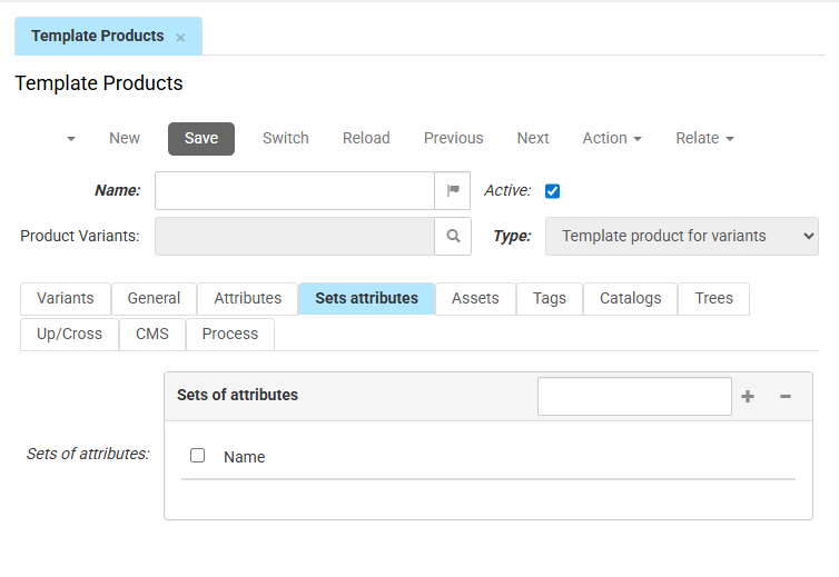 Sets of attributes